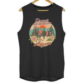 Vintage Retro Travel Arizona Desert Adventure Emblem Unisex Tank Top | Favorety AU