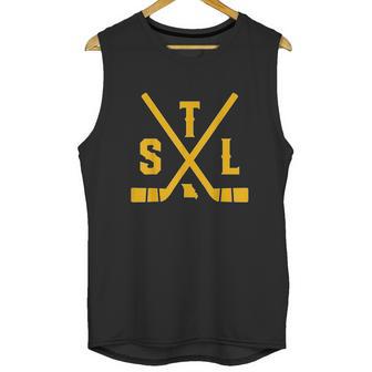 Vintage St Louis Ice Hockey Sticks State Outline Unisex Tank Top | Favorety AU