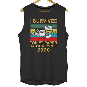 Vintage Version I Survived Toilet Paper Apocalypse 2020 Funny Unisex Tank Top | Favorety AU