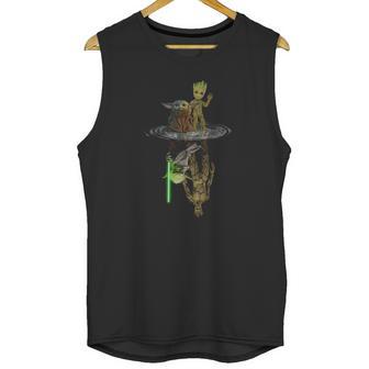 Water Reflection Master Yoda And Groot Unisex Tank Top | Favorety CA