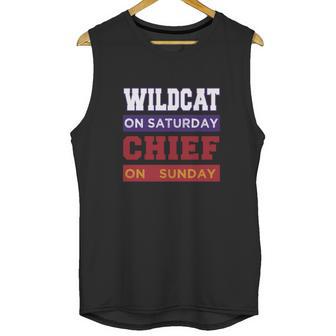 Wildcat On Saturday Chief On Sunday Kansas City Unisex Tank Top | Favorety