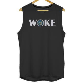 Woke Flat Earth Society Planet Gift Unisex Tank Top | Favorety UK