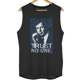 Xfiles Horror Thriller Tv Series Cigarette Smoking Man No Trust Unisex Tank Top | Favorety AU