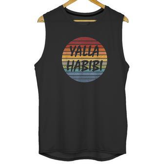 Yalla Habibi Retro Arabic Arab Sweetheart Islam Muslim Unisex Tank Top | Favorety