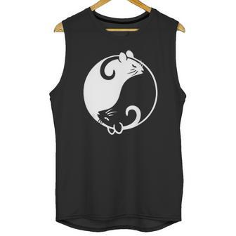 Yin Yang Year Of The Rat Happy Chinese New Year 2020 Black And White Rat Unisex Tank Top | Favorety DE