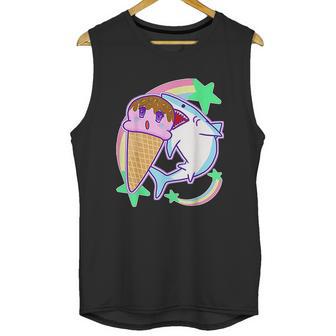 Yume Kawaii Pastel Goth Ice Cream And Shark Fairy Kei Unisex Tank Top | Favorety