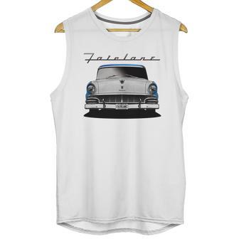 1956 Ford Fairlane Front Blue White Unisex Tank Top | Favorety CA