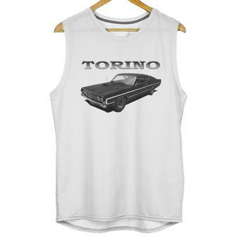 1969 Ford Torino Gt Black Unisex Tank Top | Favorety