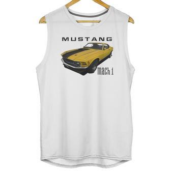 1970 Ford Mach1 Yellow Unisex Tank Top | Favorety UK