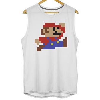 8-Bit Mario Nintendo Jumping Unisex Tank Top | Favorety CA