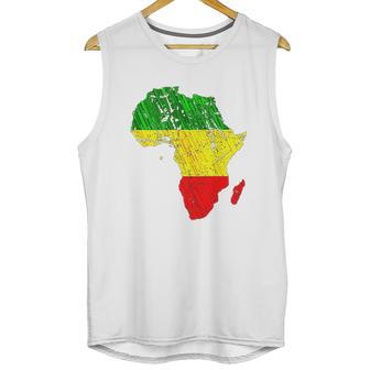 Africa Map Reggae Rasta Print Green Yellow Red Africa Pride Unisex Tank Top | Favorety AU