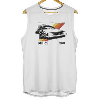 Back To The Future 35Th Retro Stripe Delorean Unisex Tank Top | Favorety CA