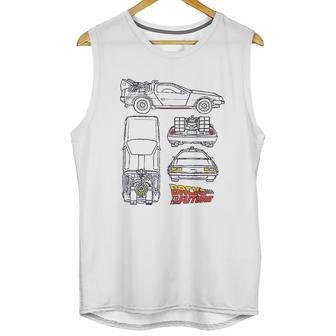 Back To The Future Delorean Blueprint Unisex Tank Top | Favorety UK