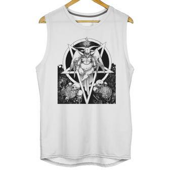 Baphomet Satanist Goat Satanic Dark Art Evil 666 Pentagram Unisex Tank Top | Favorety DE