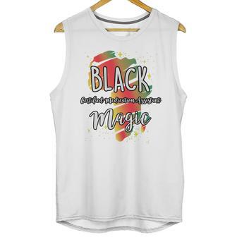 Black History Month Black Certified Medication Assistant Magic Proud African Job Title Unisex Tank Top | Favorety CA