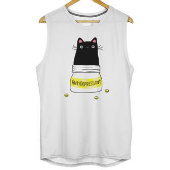 Cat T Shirt Antidepressant Shirt Unisex Tank Top | Favorety