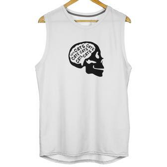 Cats On The Brain Cool Thinking About Cats Unisex Tank Top | Favorety