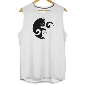 Cats Rule Simple Yin Yang Animal Graphic Unisex Tank Top | Favorety CA