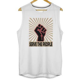 Communist Propaganda Socialist Fist Serve The People Unisex Tank Top | Favorety DE