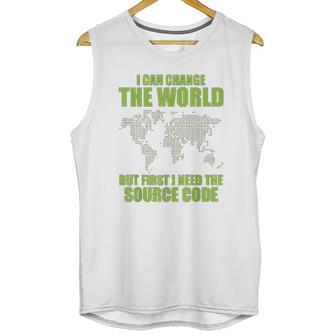 Computer Hacker Funny Source Code Cybersecurity Unisex Tank Top | Favorety AU