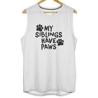 Creeper My Siblings Have Paws Funny Cool Cute Dog Cat New Baby Unisex Tank Top | Favorety UK