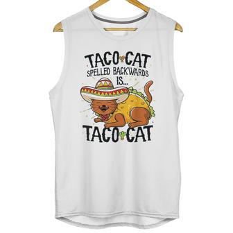 Cute Cat Tacocat Spelled Backwards Is Taco Cat Unisex Tank Top | Favorety UK