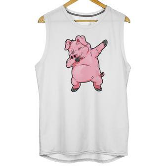 Dabbing Pig Funny Piggy Farm Farmer Pig Dab Dance Unisex Tank Top | Favorety AU