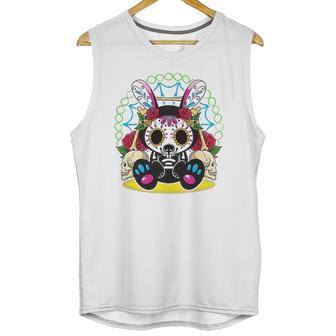 Day Of The Dead Dia De Los Muertos Bunny Sugar Skull Unisex Tank Top | Favorety CA