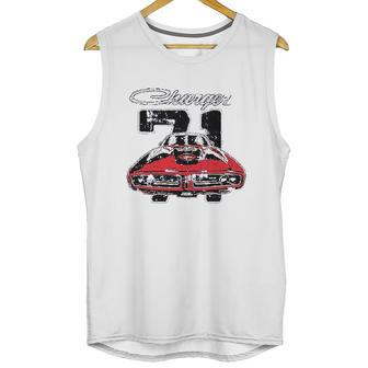 Dodge Charger 71 Distressed American Classic Muscle Car Unisex Tank Top | Favorety DE