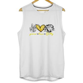 Dolly Parton Peace Love Dolly Unisex Tank Top | Favorety AU