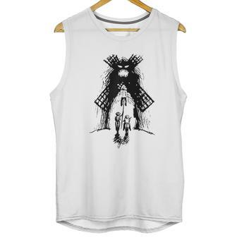 Don Quixote And Sancho Vs Monster Windmill Unisex Tank Top | Favorety UK