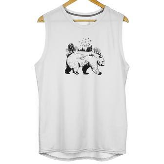 Earth Day Bear W Birds Fores Unisex Tank Top | Favorety