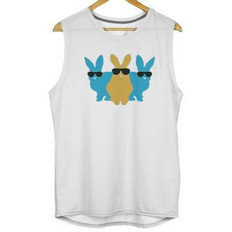 Easter Bunny Hip Trio Bunnies Funny Unisex Tank Top | Favorety