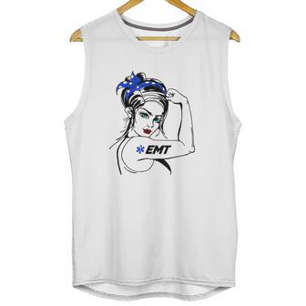 Ems Emergency Emt Rosie The Riveter Unisex Tank Top | Favorety AU