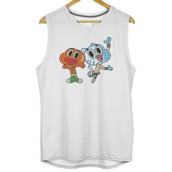 Fifth Sun Girls The Amazing World Of Gumball Darwin And Gumball Grin Unisex Tank Top | Favorety CA