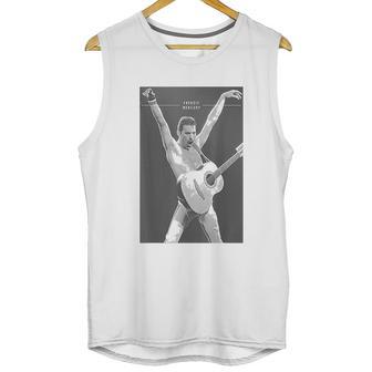 Freddie Mercury Official Live Arms Guitar Unisex Tank Top | Favorety