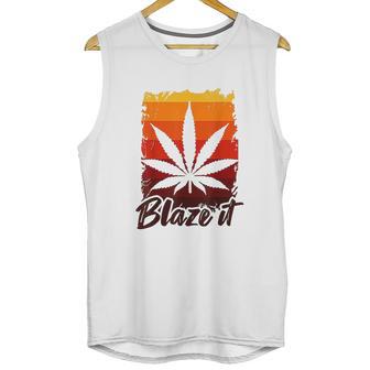 Funny Marijuana For Men Blaze It Unisex Tank Top | Favorety