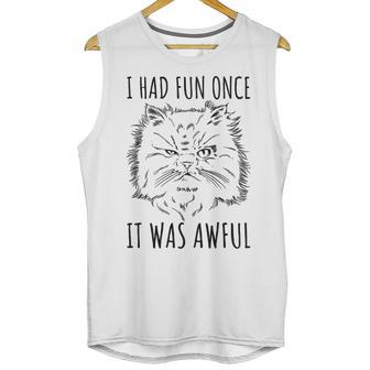 Funny Persian Cat Meme Evil Facial Expression I Had Fun Once Unisex Tank Top | Favorety AU