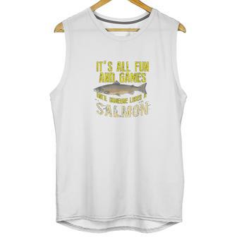 Funny Salmon Fishing Freshwater Saltwater Fish Gift Unisex Tank Top | Favorety AU