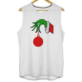 Grinch Arm Holding Ornament T-Shirt Unisex Tank Top | Favorety DE