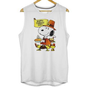 Happy Turkey Day Snoopy And Woodstock Thanksgiving Day Shirt Unisex Tank Top | Favorety AU