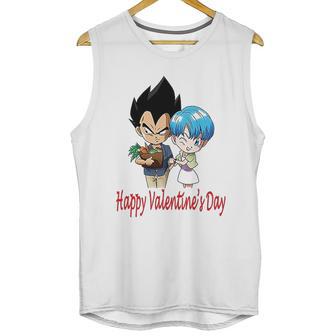 Happy Valentine Day Vegeta And Bulma Couple Unisex Tank Top | Favorety