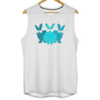 Hip Trio Bunnies Shades Funny Hipster Easter Unisex Tank Top | Favorety UK