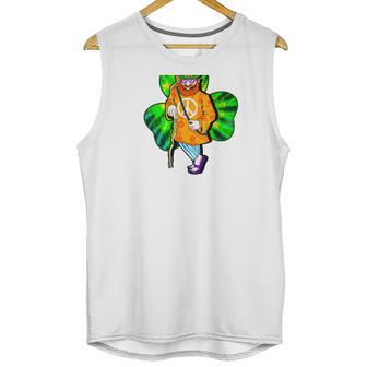 Irish Hippie Leprechaun Peace Shillelagh Guitar Beard Unisex Tank Top | Favorety DE