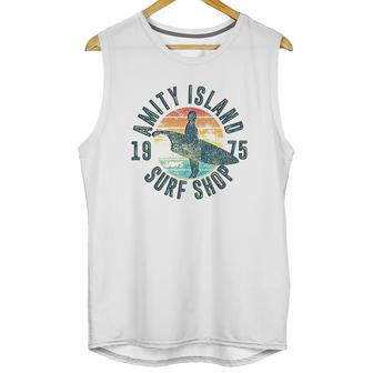 Jaws Amity Island Surf 1975 Yellow Heather Unisex Tank Top | Favorety