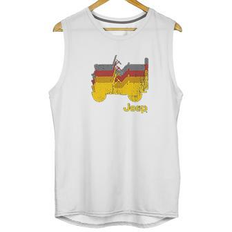 Jeep Willys Repeating Profile Unisex Tank Top | Favorety UK