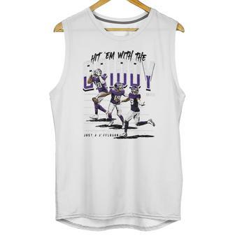 Justin Jefferson Griddy Dance Unisex Tank Top | Favorety