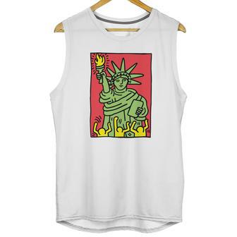 Keith Haring Funny Lady Liberty Unisex Tank Top | Favorety UK