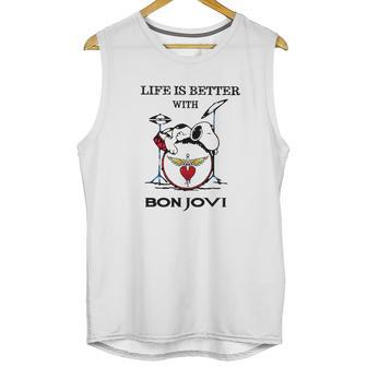 Life Is Better With Bon Jovi Snoopy Rock Band Unisex Tank Top | Favorety DE