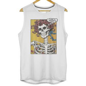 Liquid Blue Dead Pop Art Bertha Have A Grateful Day Unisex Tank Top | Favorety AU